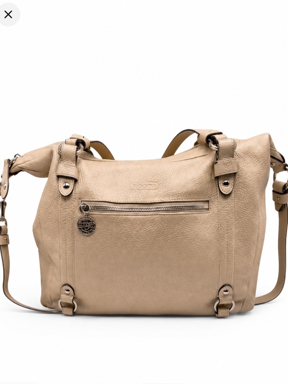 Coach Pebbled Leather Hobo Shoulder Bag Pearl Beige Crossbody F17566